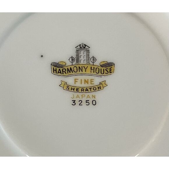 4 Vintage Sheraton Cup & Saucer Sets Harmony House Fine China Sears #3250 - Picture 6 of 10